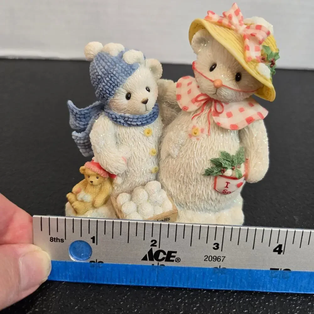 Vtg 2000 Cherished Teddies Frosty and Aurora Let It Snow Let It Snow Figurine - Picture 7 of 7